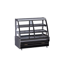 Arc Glass Door Chest Style Dish Order Showcase for Restaurant